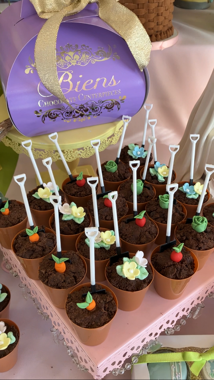 Flower Pot Mousse Cups - The Dessert Ladies