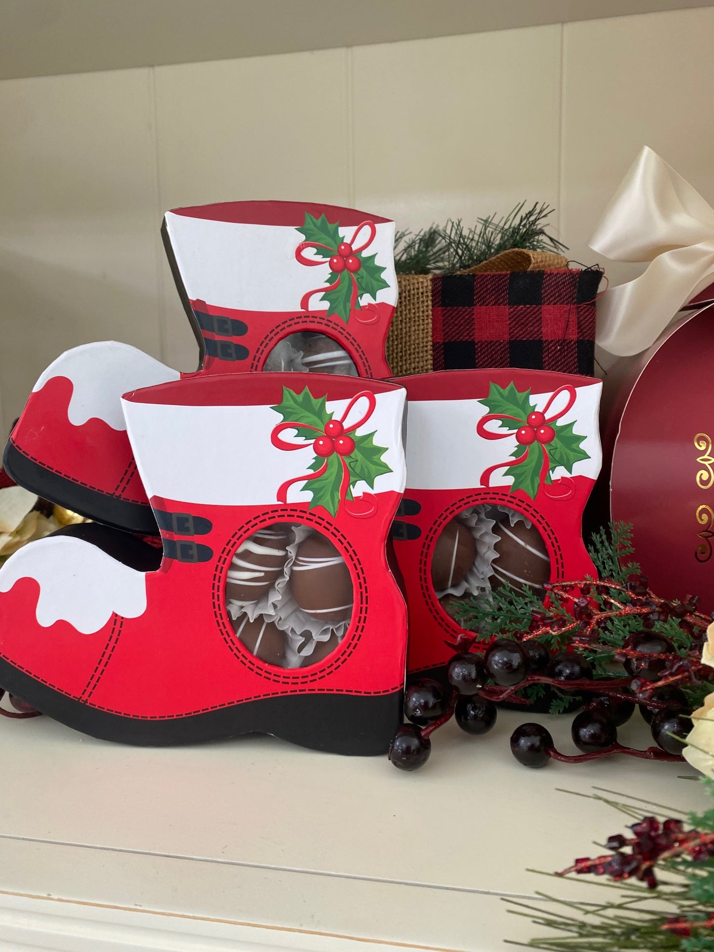Santa Boot Gift Box — Filled with 8 Signature Biens - The Dessert Ladies