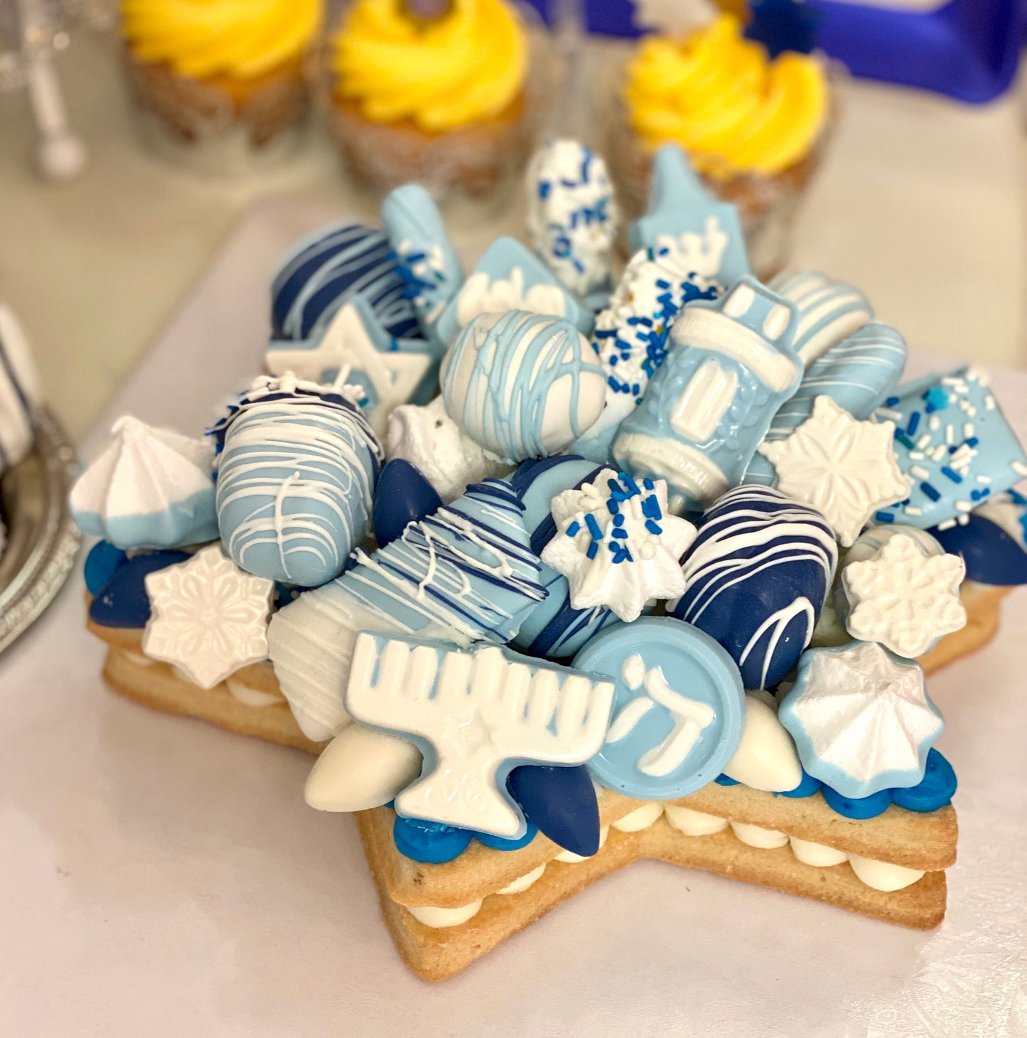 Star of David Cookie Cake - The Dessert Ladies