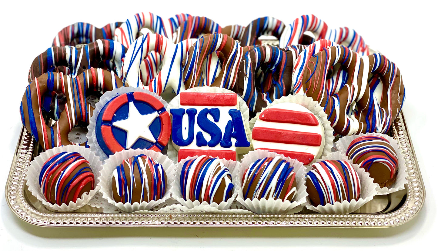 Medium Patriotic Platter - The Dessert Ladies