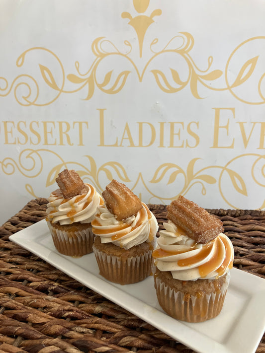 Churro  Caramel Cupcake - The Dessert Ladies