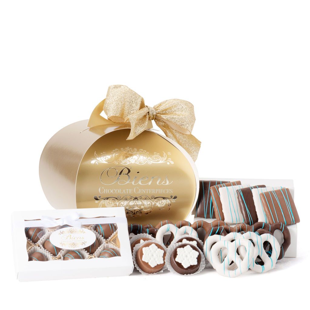 Hanukkah Large Tulip Box - Gold - The Dessert Ladies