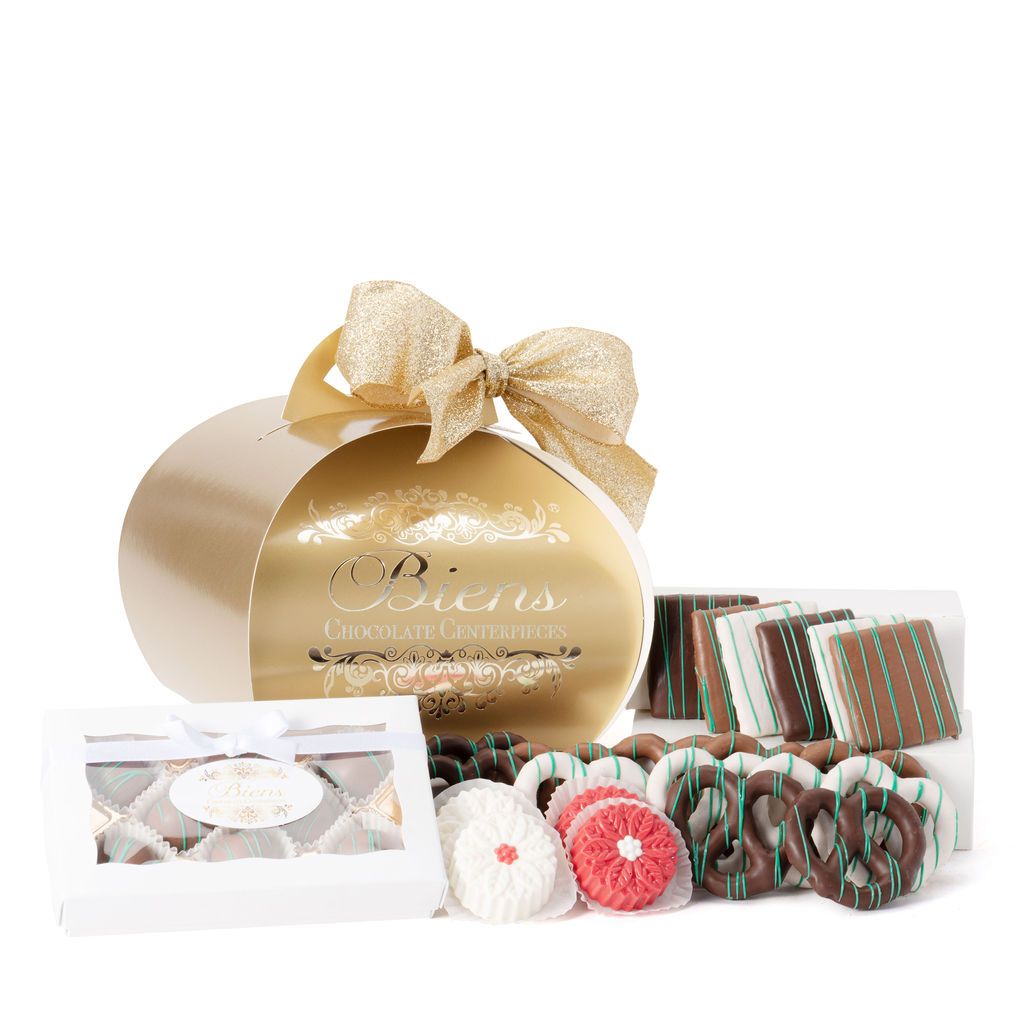Christmas Large Tulip Box - Gold - The Dessert Ladies