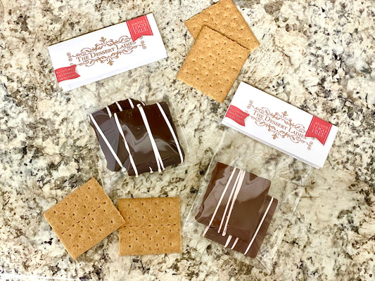 Chocolate Covered Graham Cracker Packs - The Dessert Ladies