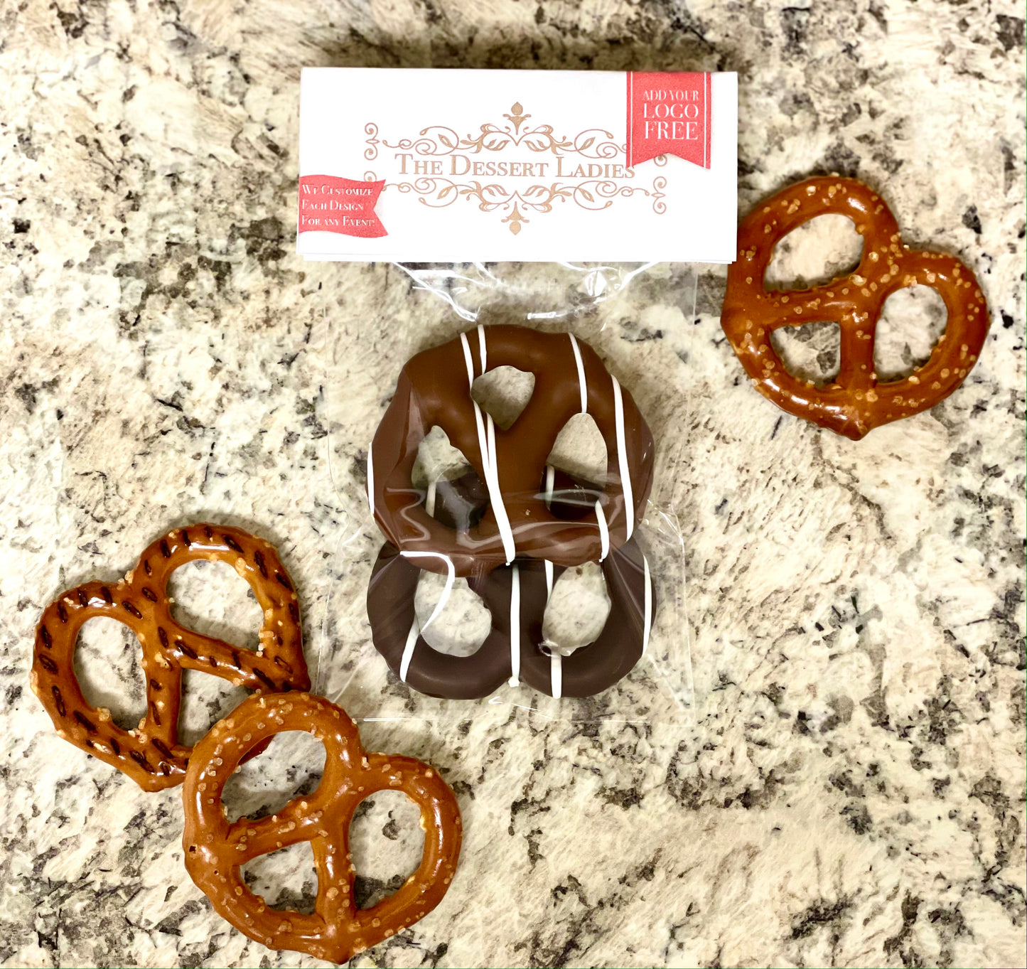 Chocolate Covered Pretzel Packs - The Dessert Ladies