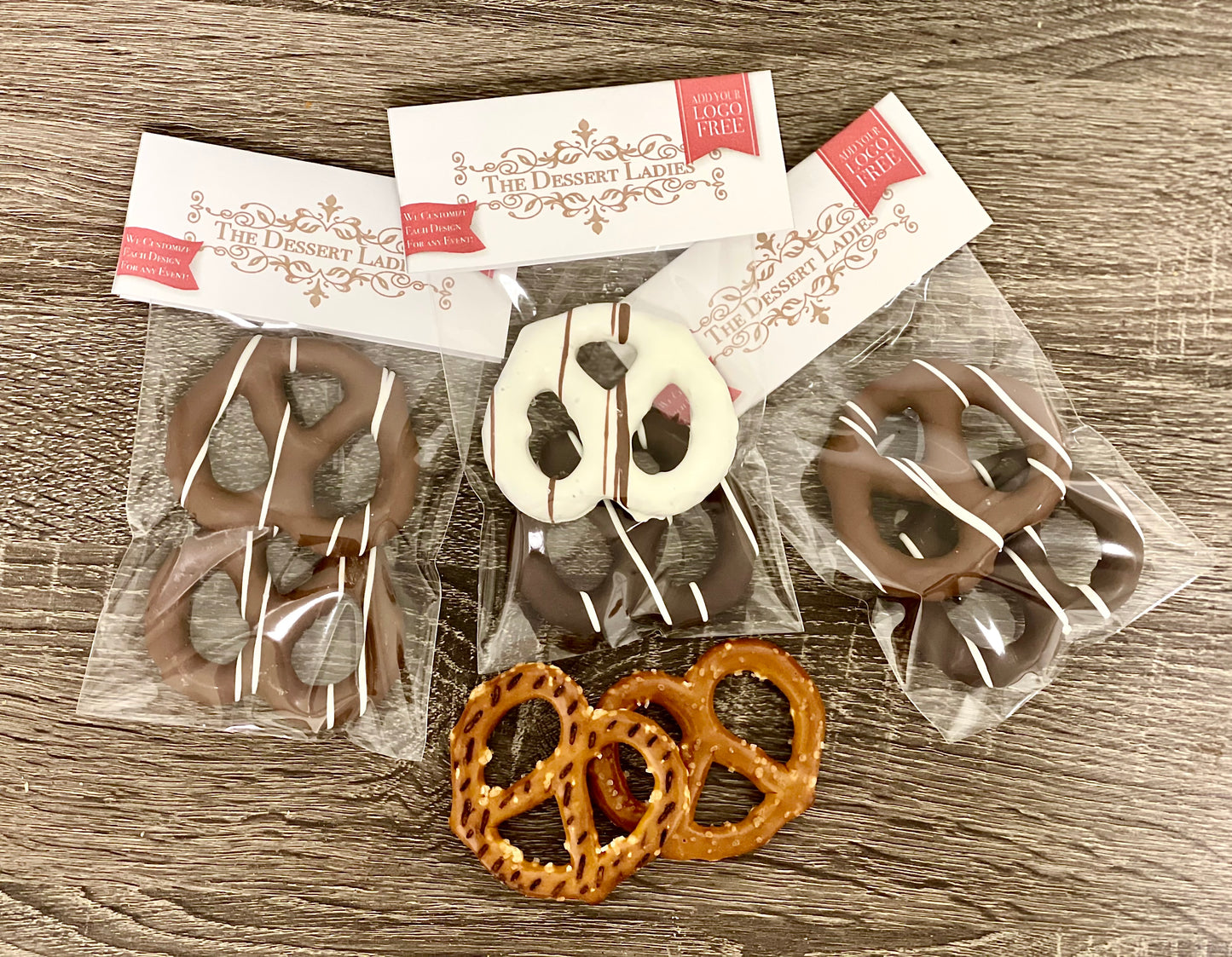 Chocolate Covered Pretzel Packs - The Dessert Ladies