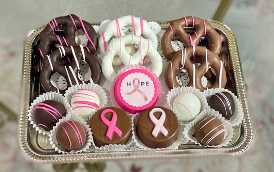 Small Mixed Chocolate Platter- Breast Cancer Awareness Fundraiser - The Dessert Ladies
