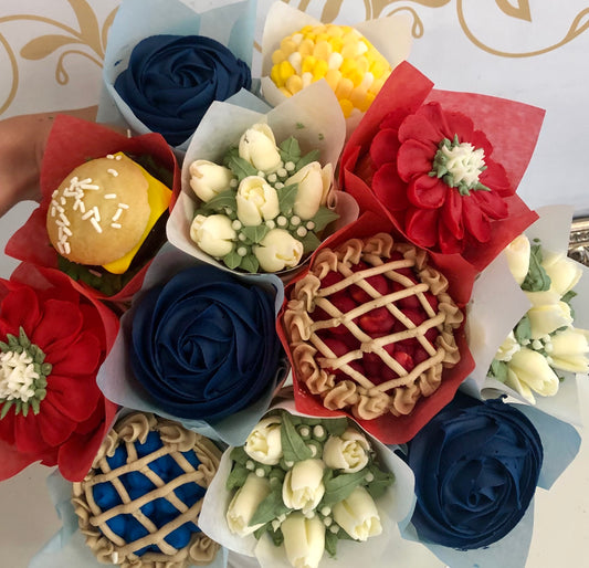 "BBQ" Cupcake Bouquets- Local Only - The Dessert Ladies