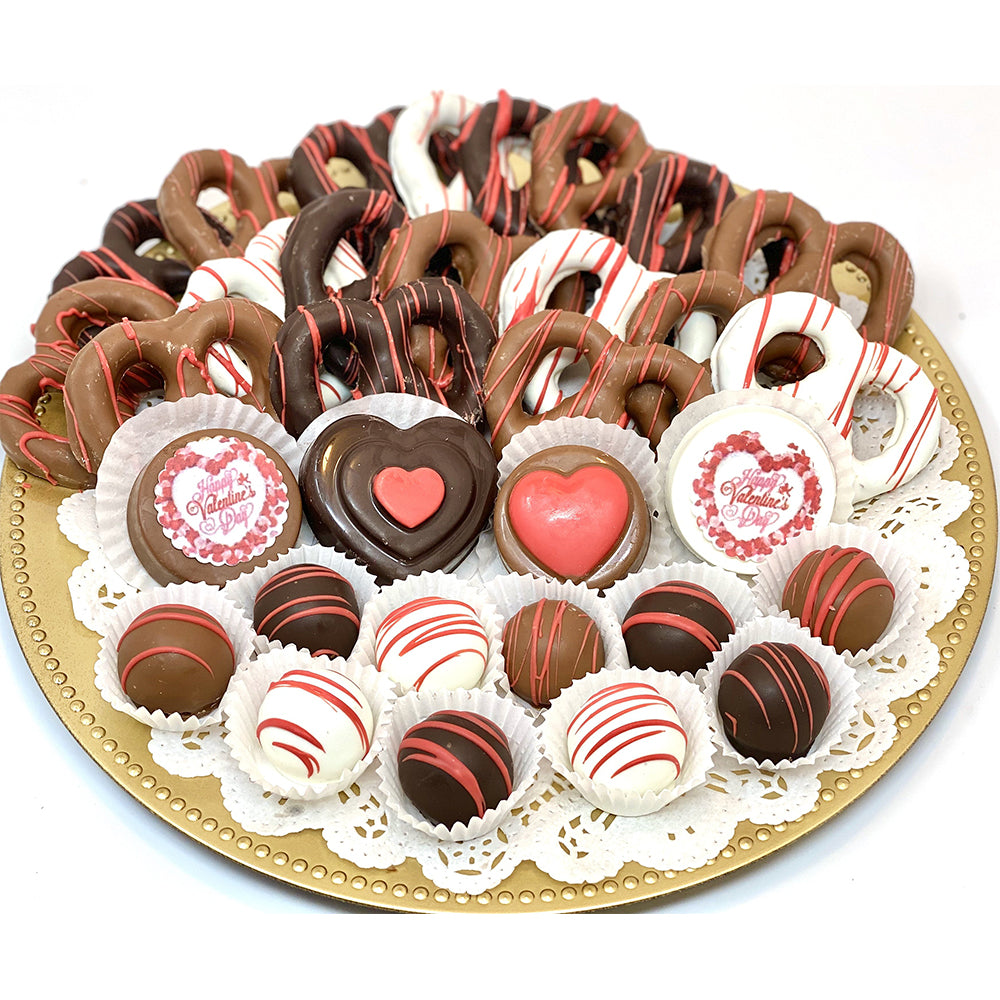 Large Valentine's Day Mixed Chocolate Platter - The Dessert Ladies