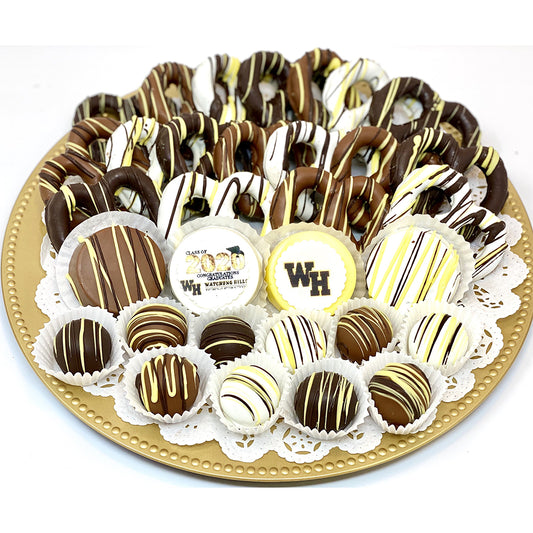 Large Graduation Mixed Chocolate Platter- Customize it! - The Dessert Ladies