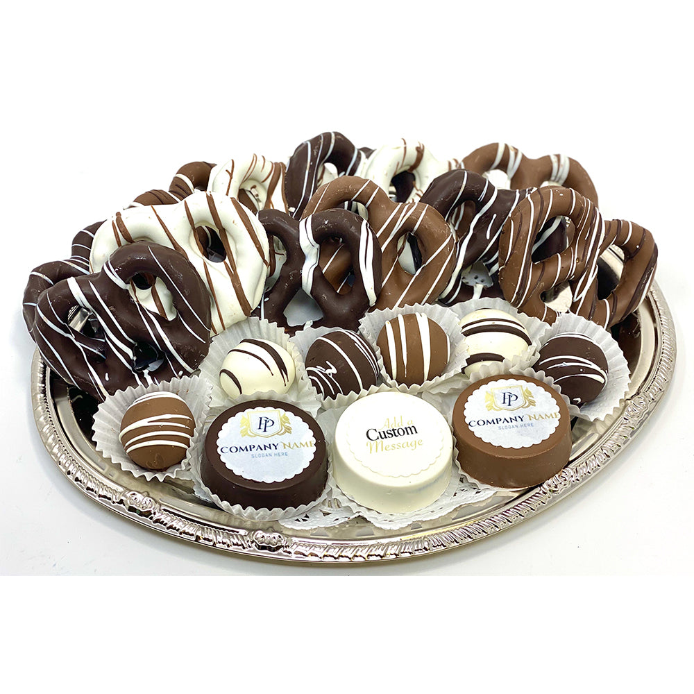 Medium Mixed Chocolate Platter - Custom Corporate Gift - The Dessert Ladies