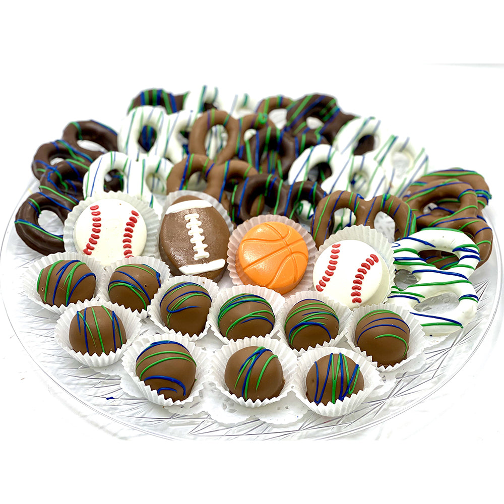 Large Father's Day Mixed Chocolate Platter- Sports - The Dessert Ladies