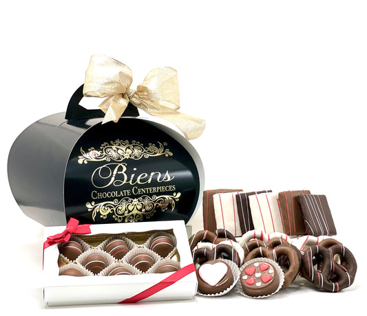 Valentine's Day Tulip Mixed Chocolate Box- Black - The Dessert Ladies