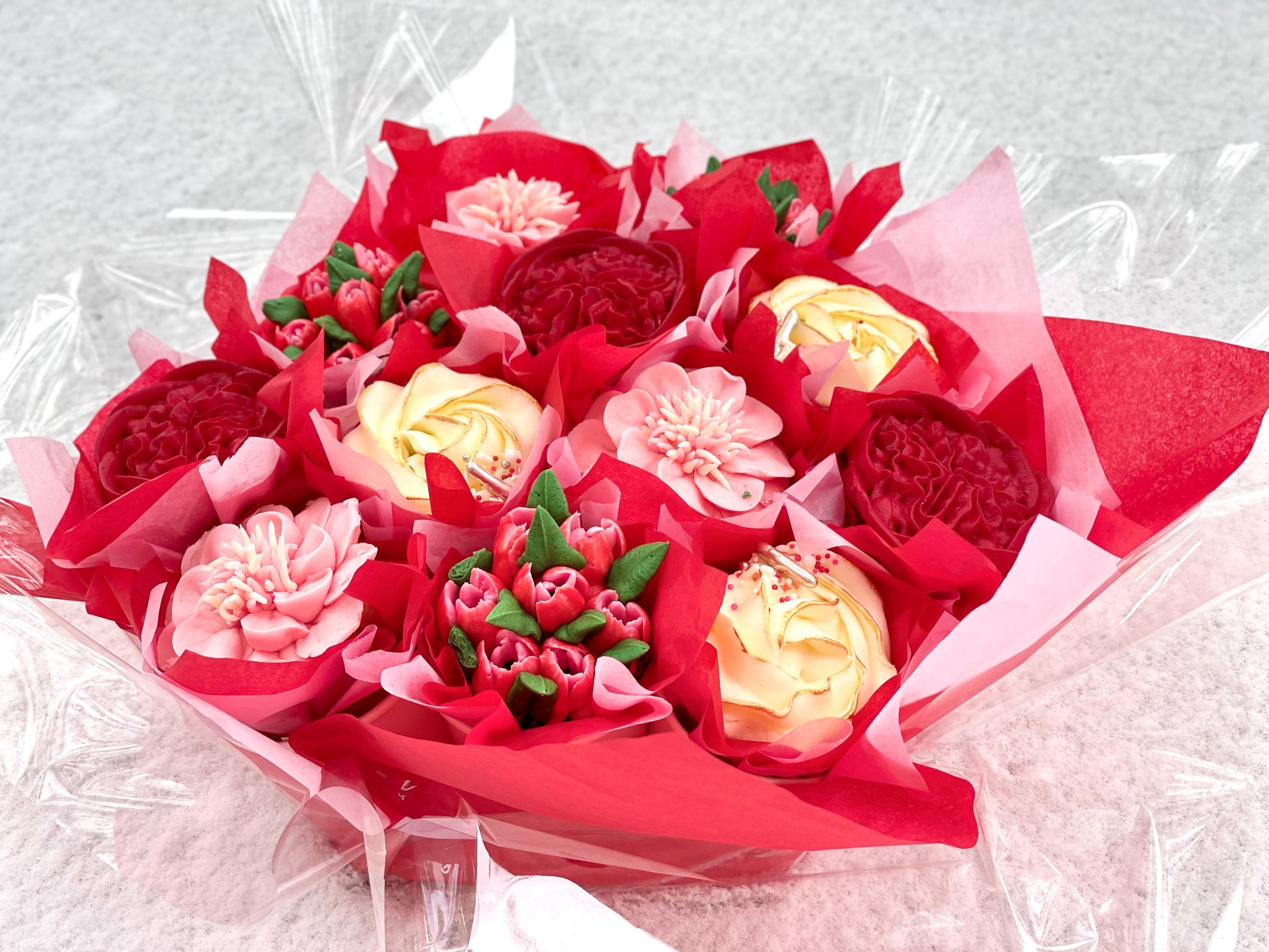 Valentine's Day Floral Cupcake Bouquets- Local Only - The Dessert Ladies