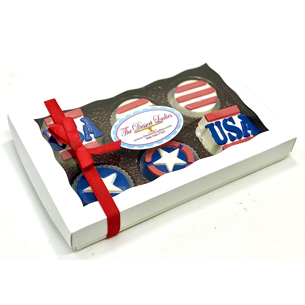 Patriotic Chocolate Covered Oreos - The Dessert Ladies