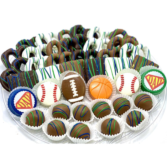 VIP Father's Day Mixed Chocolate Platter- Sports - The Dessert Ladies