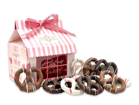 Valentine's Chocolate Covered Pretzels - The Dessert Ladies