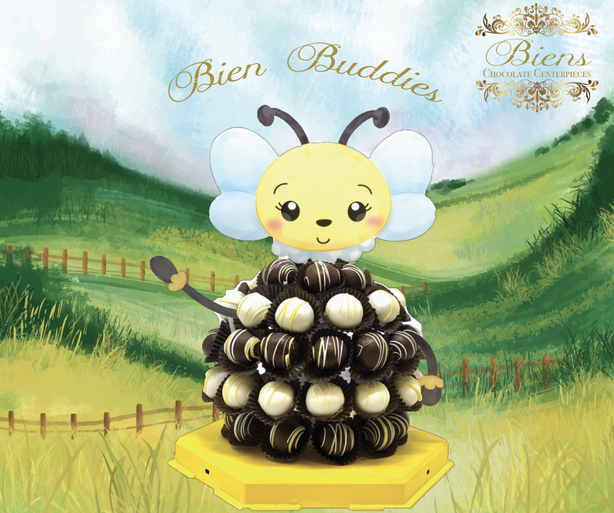 Bizzy Bee- The Biens Chocolate Centerpiece - The Dessert Ladies