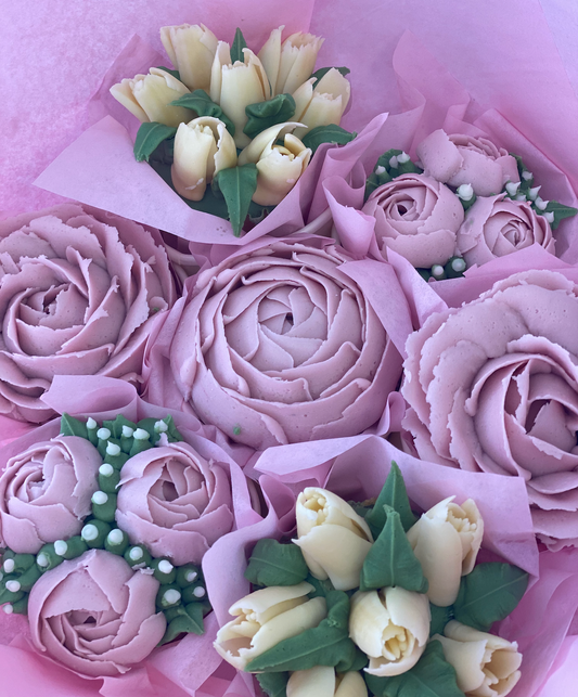 Royal Floral Cupcake Bouquets- Local Only - The Dessert Ladies