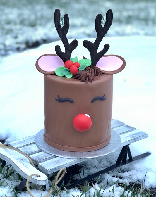 Rudolph Cake - The Dessert Ladies