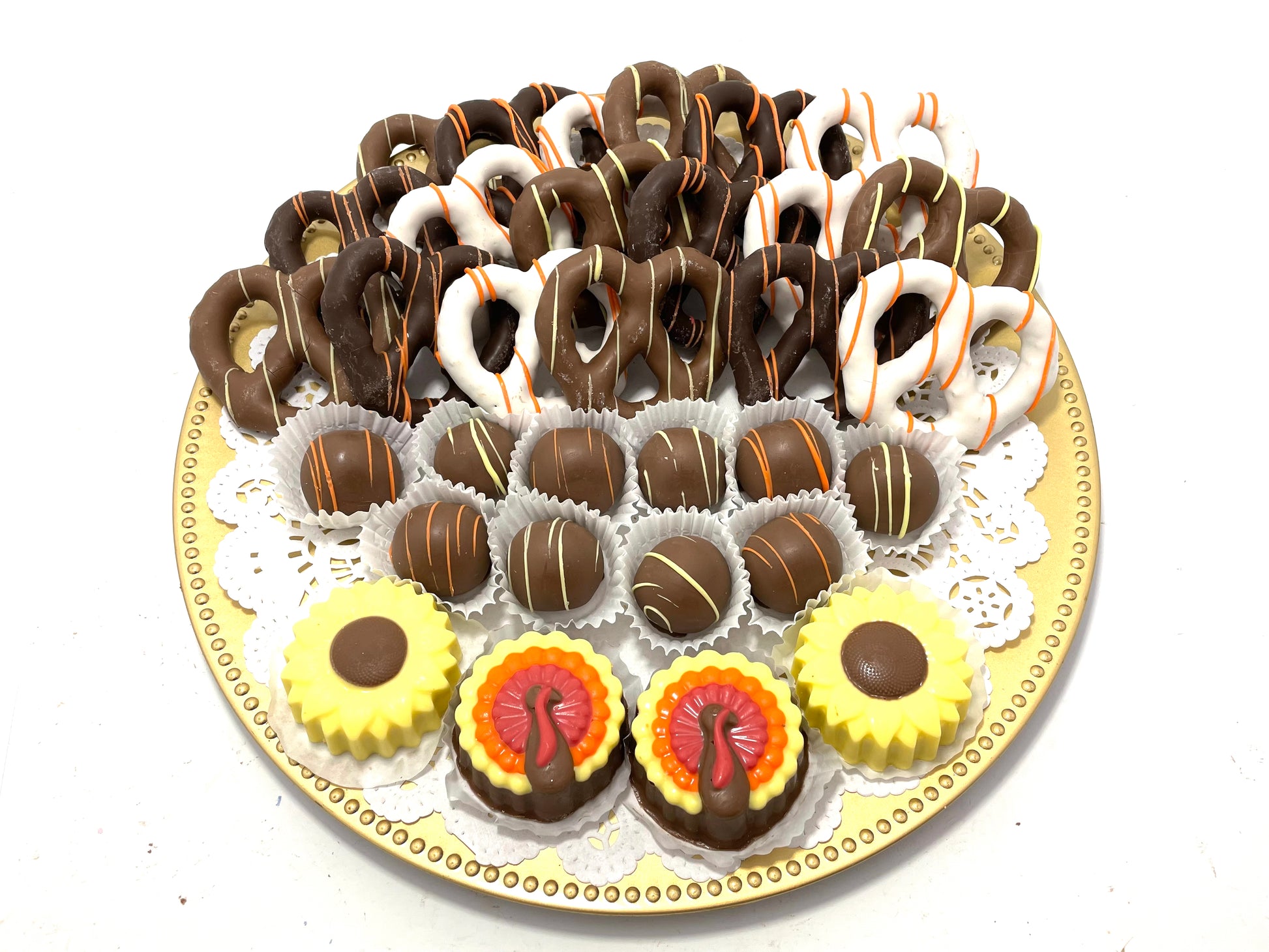 Large Fall Thanksgiving Mixed Chocolate Platter - The Dessert Ladies